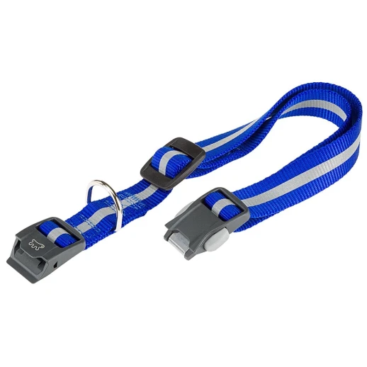 Ошейник Ferplast CLUB REFLEX C25/70 с магнитной застёжкой светоотражающий синий
