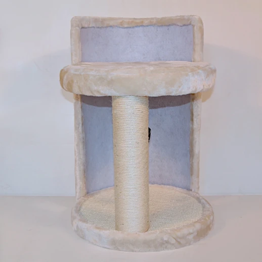 Когтеточка-лежак Pet Choice 40х40х50 см с игрушкой кремовый