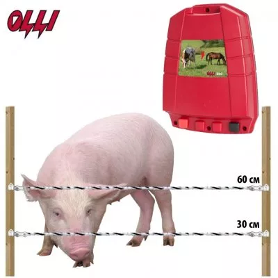 Комплект OLLI 600 электропастух для свиней 220В на 1000 м
