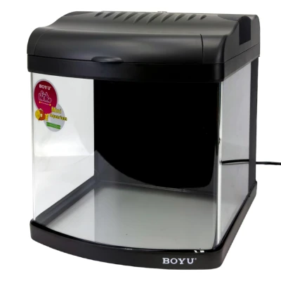 Аквариум Boyu Mini MT-408, 32 л, с фильтром, 2 LED лампы, серый