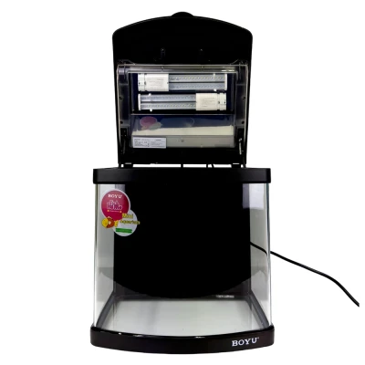 Аквариум Boyu Mini MT-408, 32 л, с фильтром, 2 LED лампы, серый