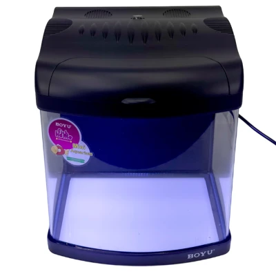 Аквариум Boyu Mini MT-408, 32 л, с фильтром, 2 LED лампы, серый