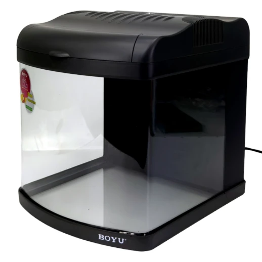 Аквариум Boyu Mini MT-408, 32 л, с фильтром, 2 LED лампы, серый