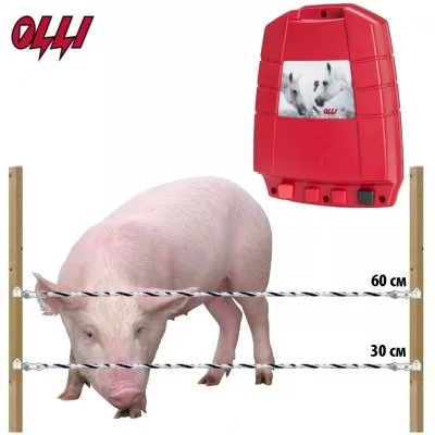 Комплект OLLI 300 электропастух для свиней 220В на 500 м