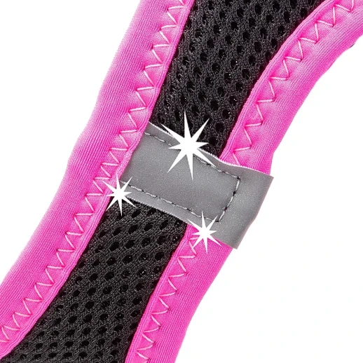 Шлейка Ferplast KAORI XL из дышащего нейлона черно-розовая