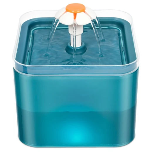 Автопоилка фонтан Petwant PW-109 2 л с подсветкой для кошек и собак зеленый