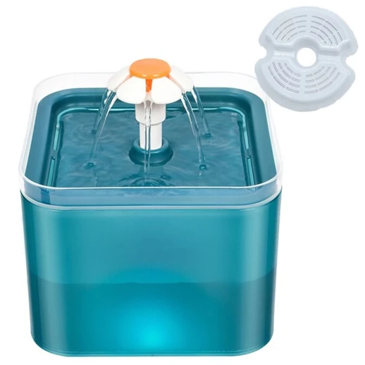 Автопоилка фонтан Petwant PW-109 2 л с подсветкой для кошек и собак зеленый