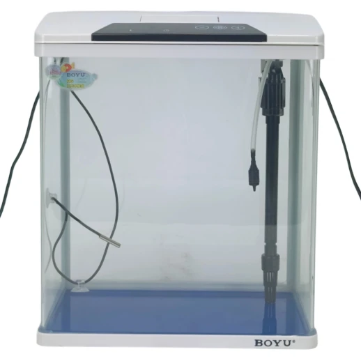 Аквариум Boyu HG-300 панорамный 22 л, LED освещение, дисплей, фильтры, белый
