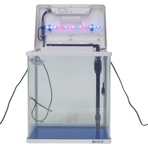 Аквариум Boyu HG-300 панорамный 22 л, LED освещение, дисплей, фильтры, белый