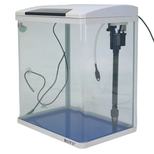 Аквариум Boyu HG-300 панорамный 22 л, LED освещение, дисплей, фильтры, белый