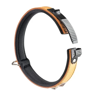 Ошейник Ferplast GIOTTO C30/67 кожаный с аппликациями бежевый