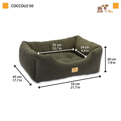Софа Ferplast COCCOLO 50 Microfleece темно-зеленая