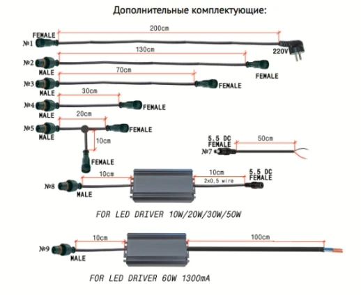 Диммируемый драйвер для Quantum board 350-1300мА 60W IP65