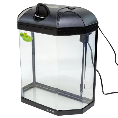 Аквариум Boyu LJ-380 25 л с системой фильтрации и освещением, черный