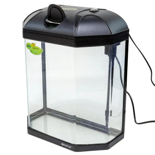 Аквариум Boyu LJ-380 25 л с системой фильтрации и освещением, черный