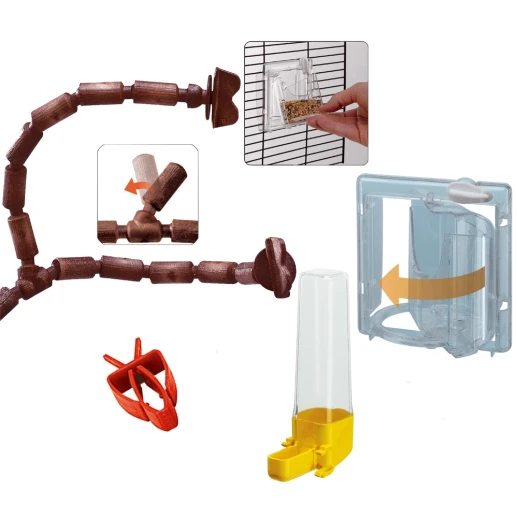 Клетка Ferplast GIULIETTA 4 NERA для птиц деревянная