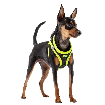 Шлейка Ferplast KAORI XS из дышащего нейлона черно-жёлтая