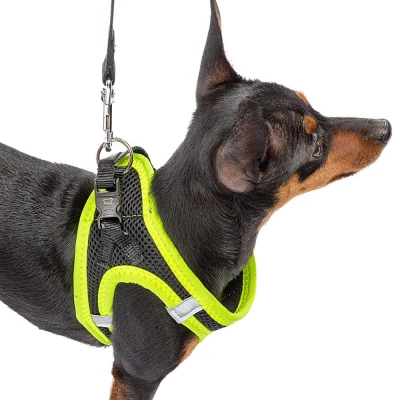 Шлейка Ferplast KAORI XS из дышащего нейлона черно-жёлтая