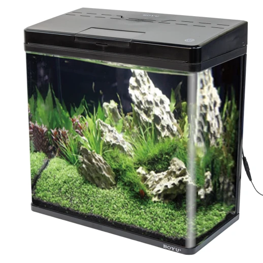 Аквариум Boyu MS-520M 45 л с сенсорным LED светильником и фильтром, черный