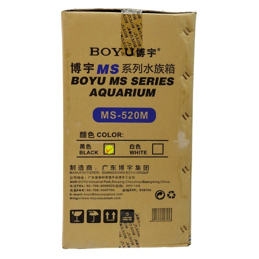 Аквариум Boyu MS-520M 45 л с сенсорным LED светильником и фильтром, черный