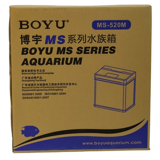 Аквариум Boyu MS-520M 45 л с сенсорным LED светильником и фильтром, черный