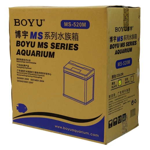 Аквариум Boyu MS-520M 45 л с сенсорным LED светильником и фильтром, черный