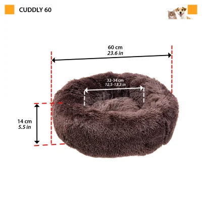 Мягкий лежак Ferplast CUDDLY 60 для животных коричневый