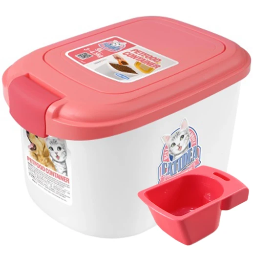 Контейнер Catidea для сухого корма на 9 л 3 - 4,5 кг совок розовый