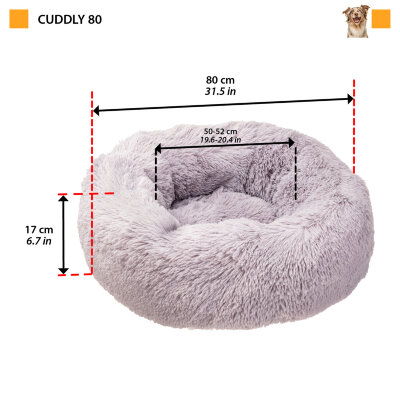 Мягкий лежак Ferplast CUDDLY 80 для животных коричневый