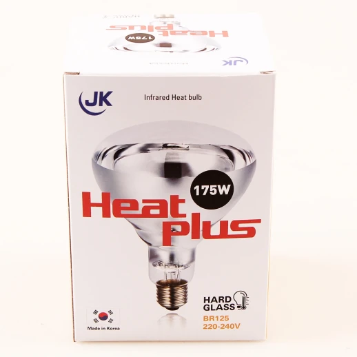 Лампа инфракрасная JK Lighting 175 Bт E27 R125 закаленное стекло прозрачная
