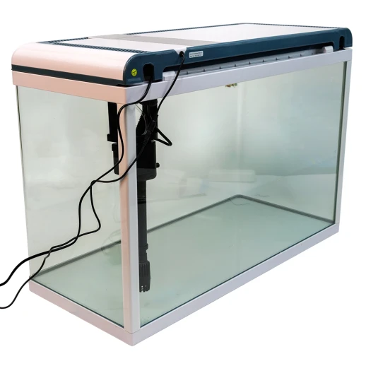 Аквариум Boyu Suspension XF-80, 128 л, панорамный, сенсорный LED светильник и фильтр, белый