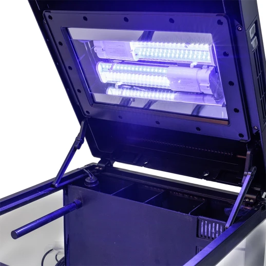 Аквариум Boyu Happy Family HS-45A панорамный, 65 л, с фильтром, УФ-стерилизатором и освещением, черный