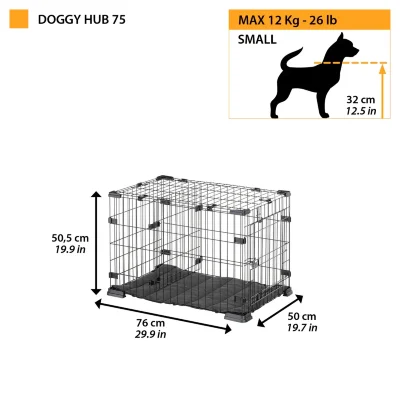 Клетка для собак Ferplast DOGGY HUB 75 без дна с подушкой