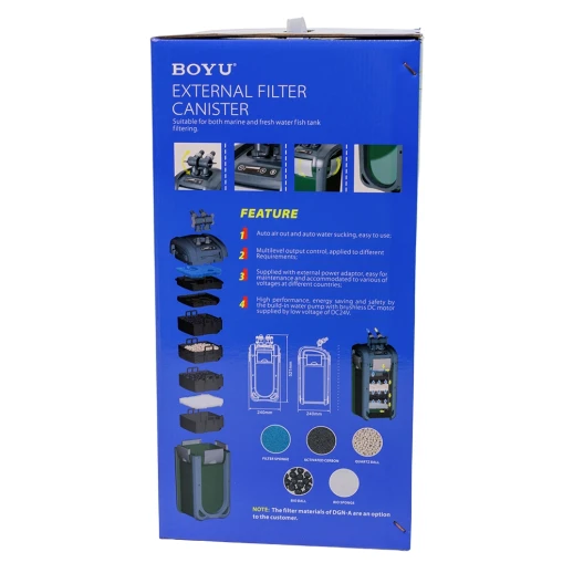 Фильтр внешний Boyu DGN-520A для аквариума 150-550 л с регулятором канистровый 1610 л/ч