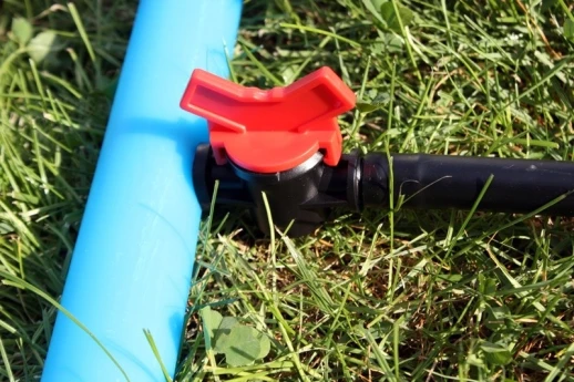 Кран стартовый для садового шланга 16 мм с резиновым уплотнителем