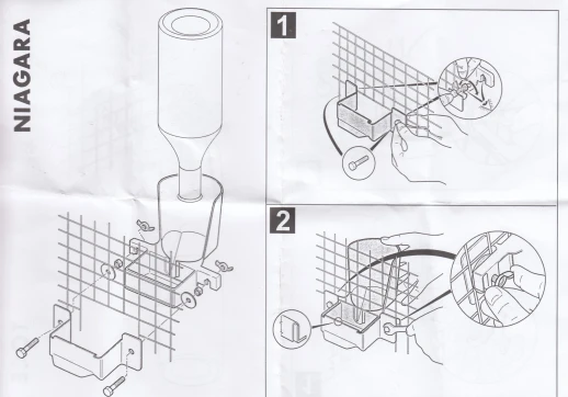 Поилка под бутылку Novital NIAGARA пласт./метал. для птиц