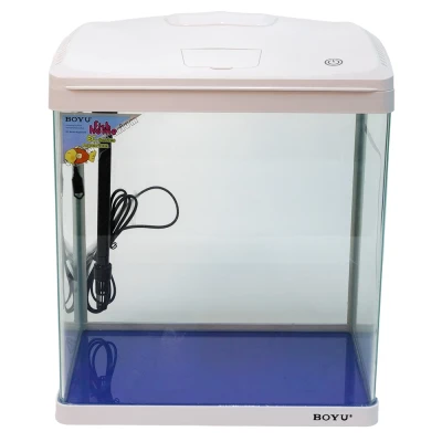 Аквариум с тумбой Boyu EC-400 панорамный, 33 л, с фильтром и LED-лампой, белый