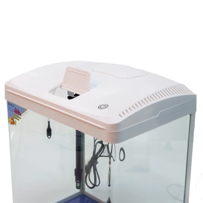 Аквариум с тумбой Boyu EC-400 панорамный, 33 л, с фильтром и LED-лампой, белый