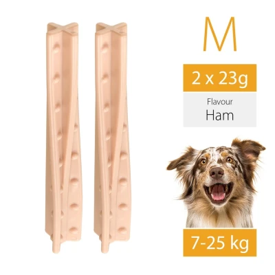Игрушка-кость для собак Ferplast GoodBite Helix M BAG вкус ветчины 23 гр. x2 шт.