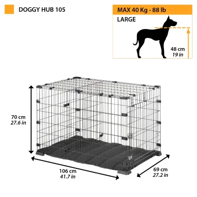 Клетка для собак Ferplast DOGGY HUB 105 без дна с подушкой