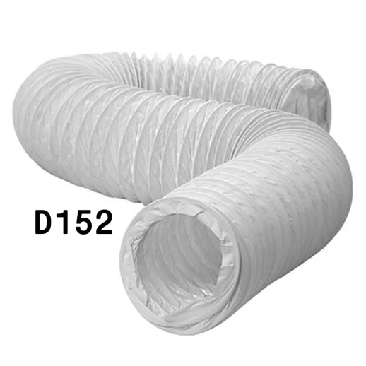 Канал круглый гофрированный 152 мм х 3 м ( ПВХ )